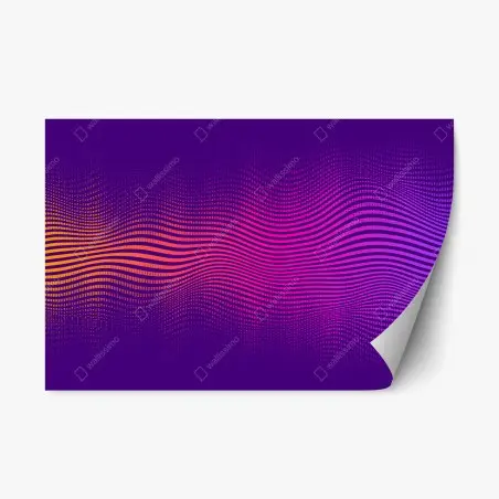 Sticker repositionnable vagues chromatiques violet et magenta – Wallnifity®
