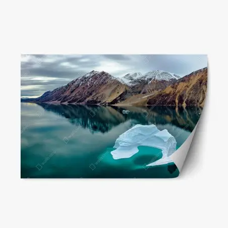 Sticker repositionnable arche de glace et montagnes réfléchies – Wallnifity®