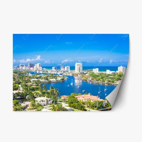 Sticker repositionnable panorama côtier de Fort Lauderdale – Wallnifity®
