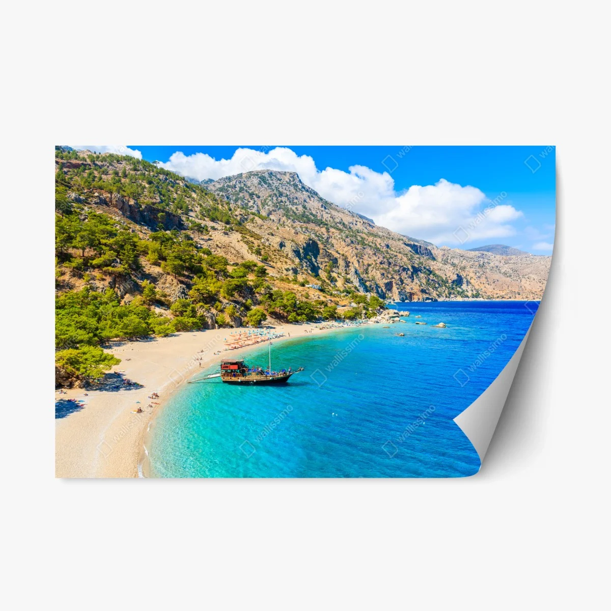 Sticker repositionnable plage paradisiaque d'Apella, Karpathos – Wallnifity® Sticker repositionnable plage paradisiaque d'Apella, Karpathos – Wallnifity®