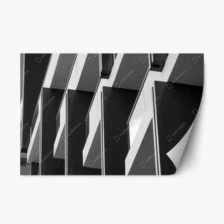 Sticker repositionnable rythme géométrique de façade moderne – Wallnifity®