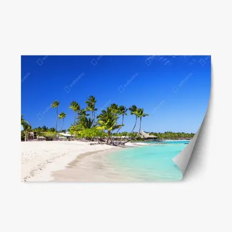 Sticker repositionnable évasion tropicale à Cap Cana – Wallnifity®