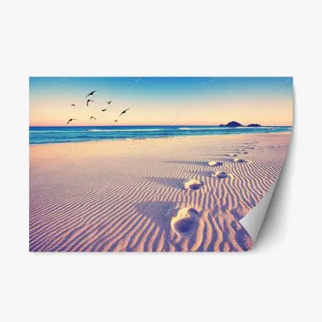 Sticker repositionnable empreintes magiques sur le sable – Wallnifity®