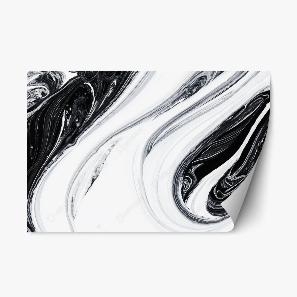 Sticker repositionnable marbrure abstraite en noir et blanc – Wallnifity® Sticker repositionnable marbrure abstraite en noir et blanc – Wallnifity®