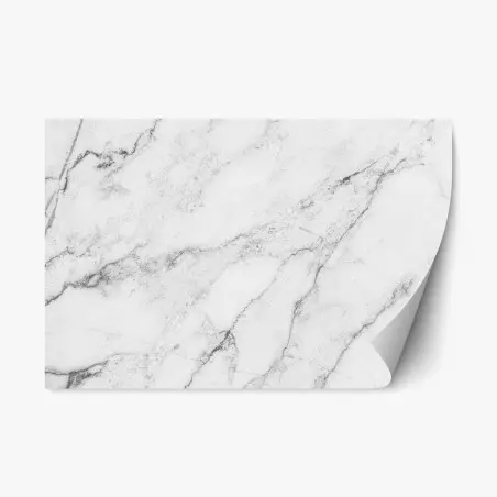 Sticker repositionnable marbre blanc veiné minimaliste – Wallnifity®
