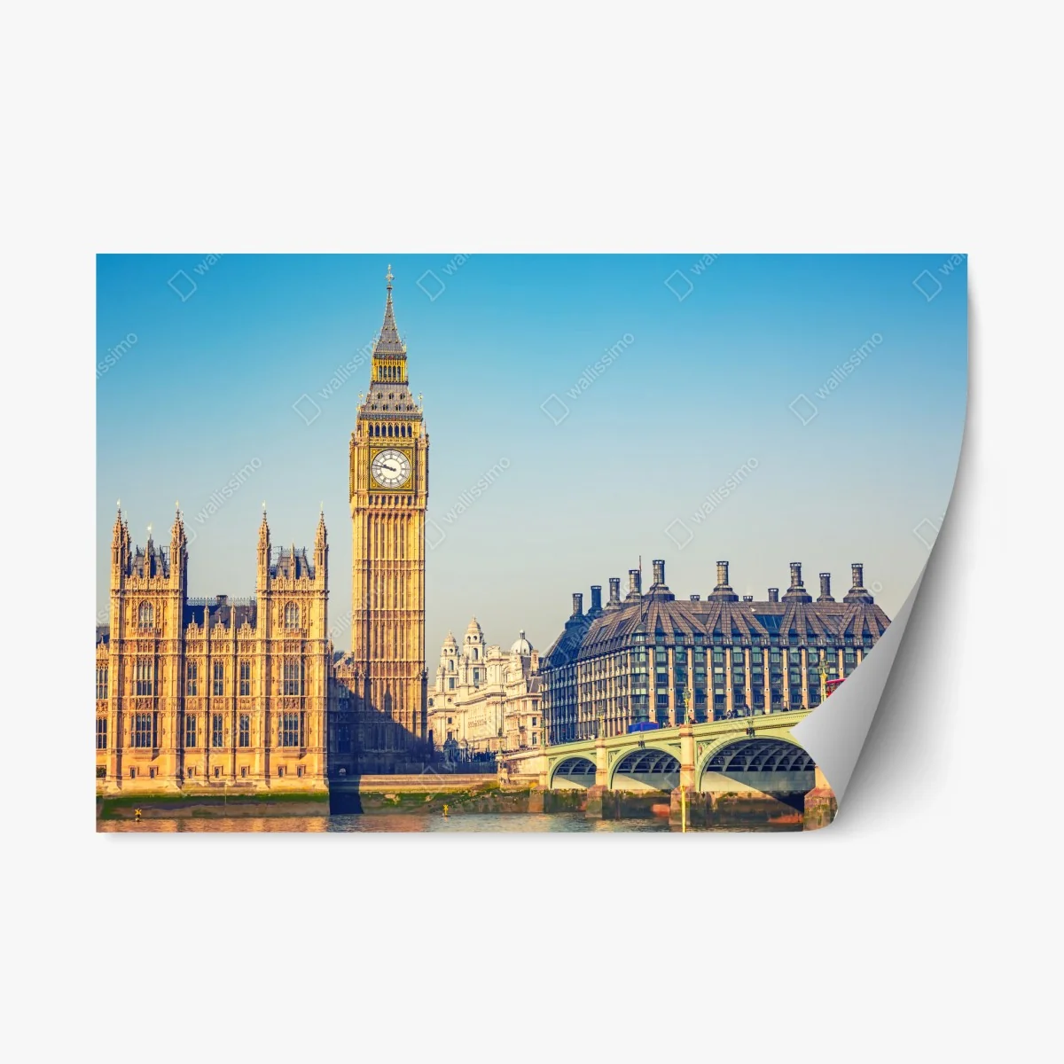 Sticker repositionnable vue iconique de Big Ben et du pont de Westminster – Wallnifity® Sticker repositionnable vue iconique de Big Ben et du pont de Westminster – Wallnifity®