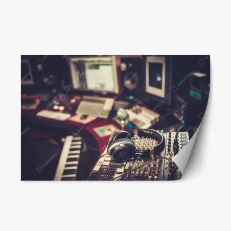 Sticker repositionnable ambiance studio d'enregistrement vintage – Wallnifity®