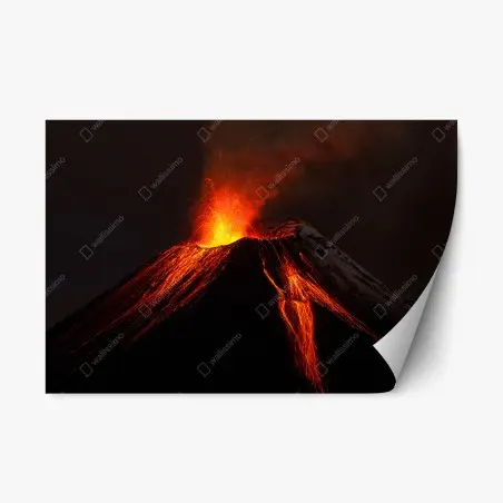 Sticker repositionnable éruption volcanique incandescente – Wallnifity®