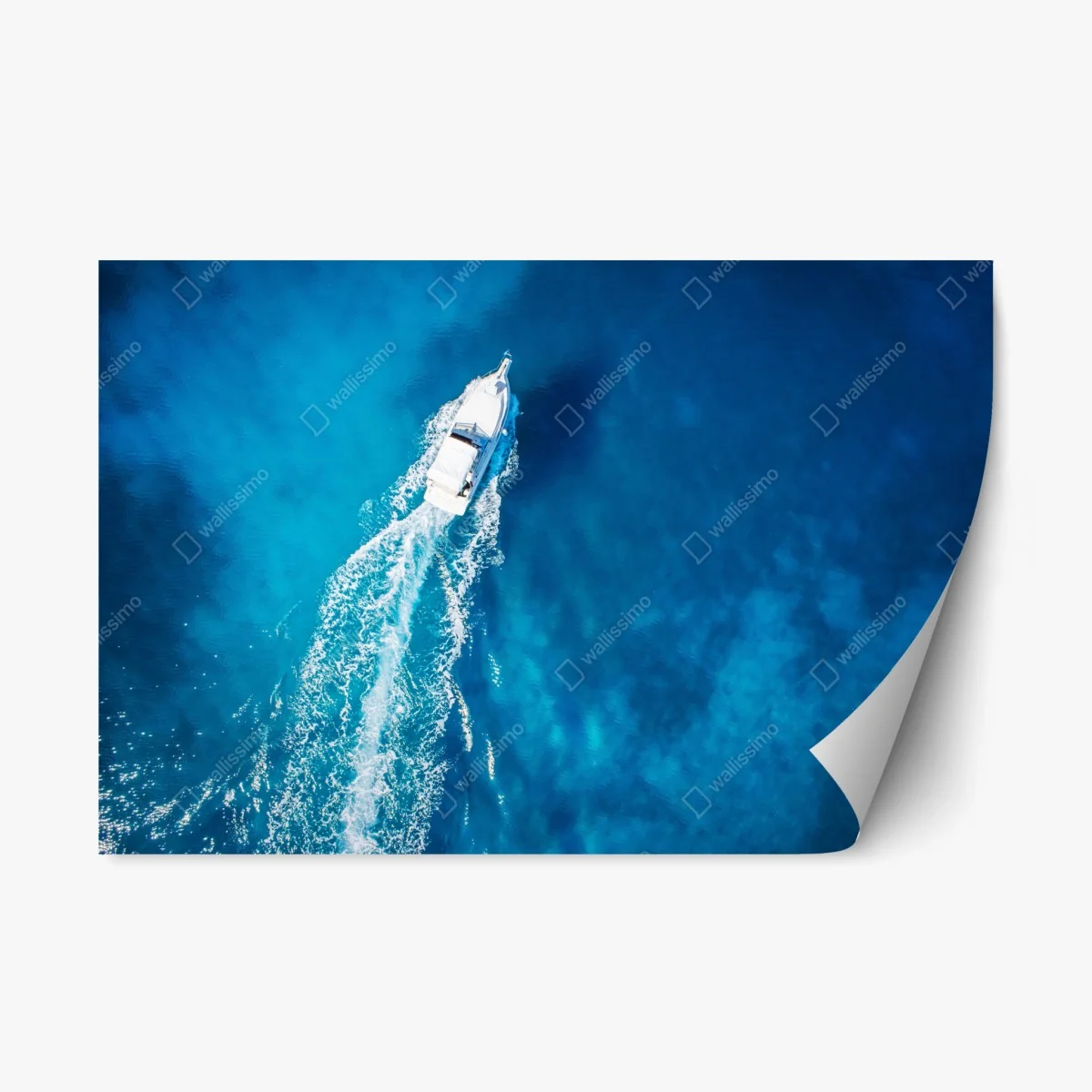 Sticker repositionnable évasion en yacht sur eaux turquoises – Wallnifity® Sticker repositionnable évasion en yacht sur eaux turquoises – Wallnifity®