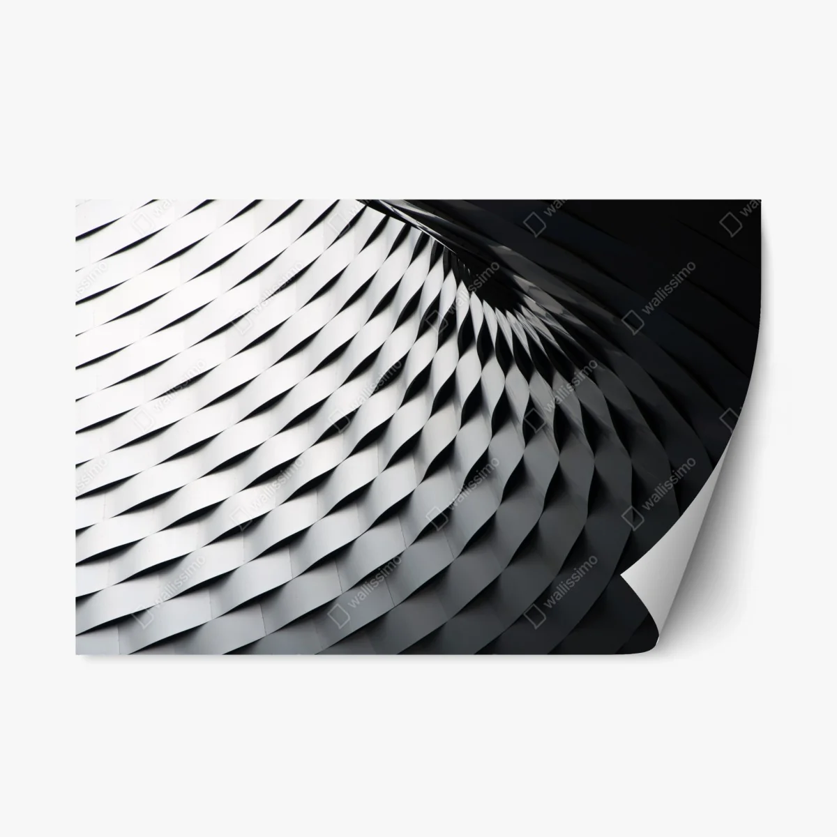 Sticker repositionnable vagues métalliques motif architectural abstrait – Wallnifity® Sticker repositionnable vagues métalliques motif architectural abstrait – Wallnifity®