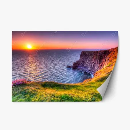 Sticker repositionnable falaise au coucher de soleil – Wallnifity®