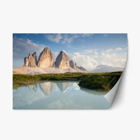 Sticker repositionnable reflets tranquilles des Dolomites – Wallnifity®
