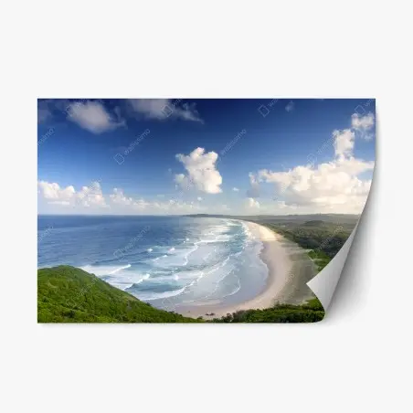 Sticker repositionnable vue aérienne de Byron Bay – Wallnifity®