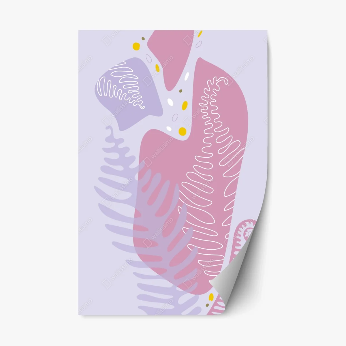 Sticker repositionnable motif botanique abstrait aux tons pastels – Wallnifity® Sticker repositionnable motif botanique abstrait aux tons pastels – Wallnifity®