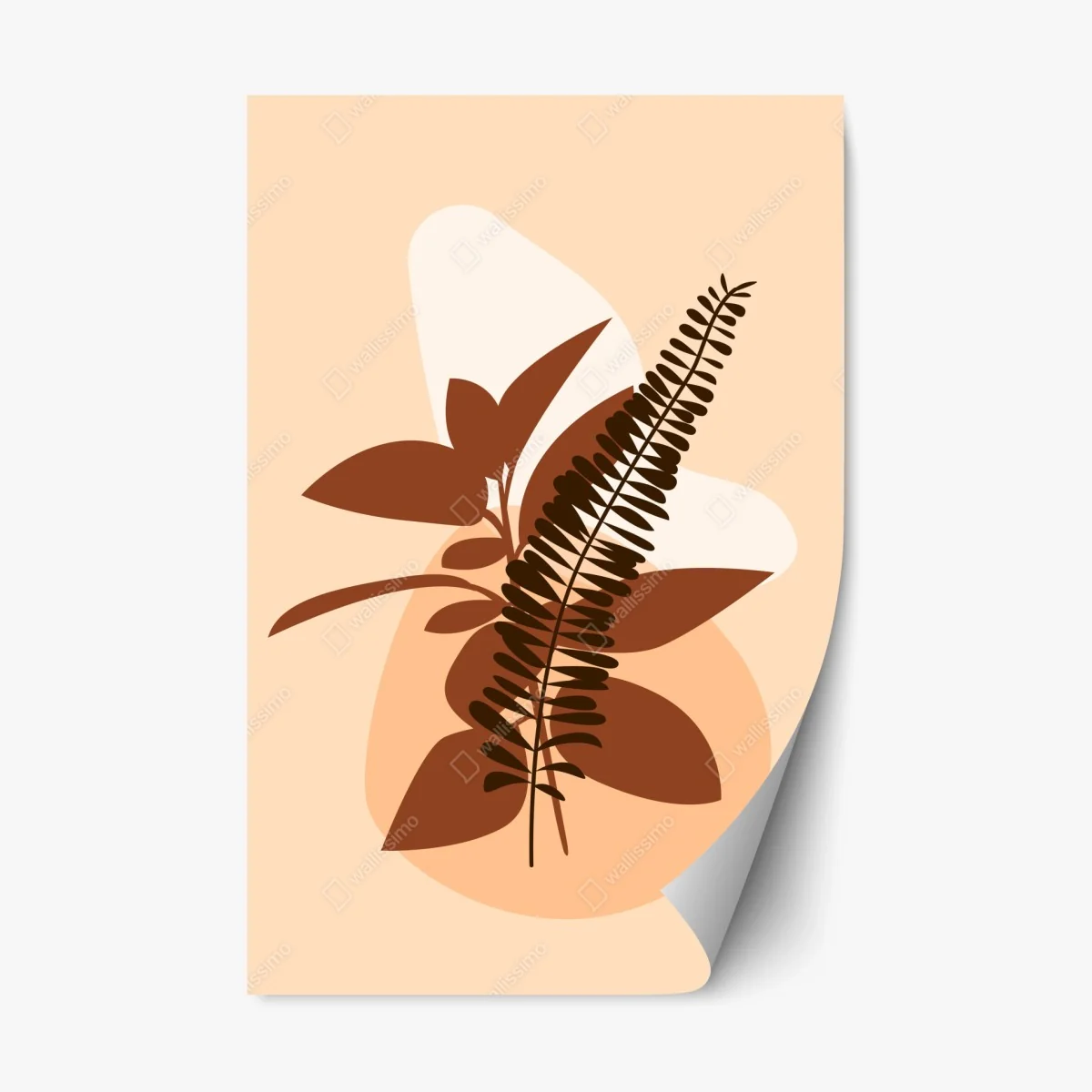 Sticker repositionnable composition botanique minimaliste aux tons terreux – Wallnifity® Sticker repositionnable composition botanique minimaliste aux tons terreux – Wallnifity®