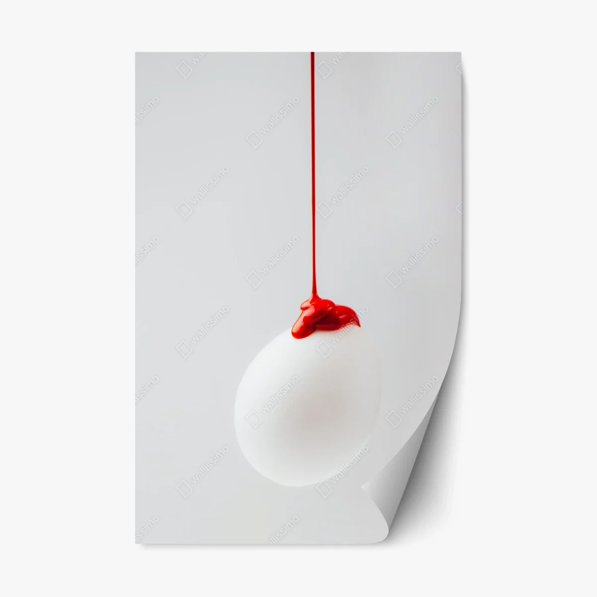 Sticker repositionnable œuf minimaliste peint en rouge – Wallnifity® Sticker repositionnable œuf minimaliste peint en rouge – Wallnifity®