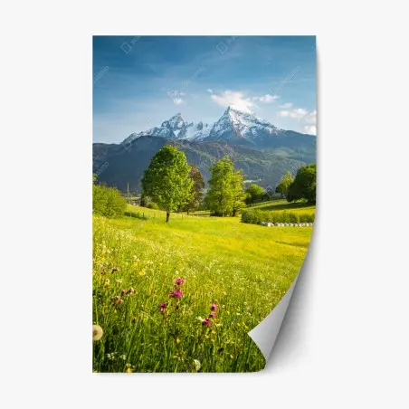 Sticker repositionnable évasion alpine printanière – Wallnifity®