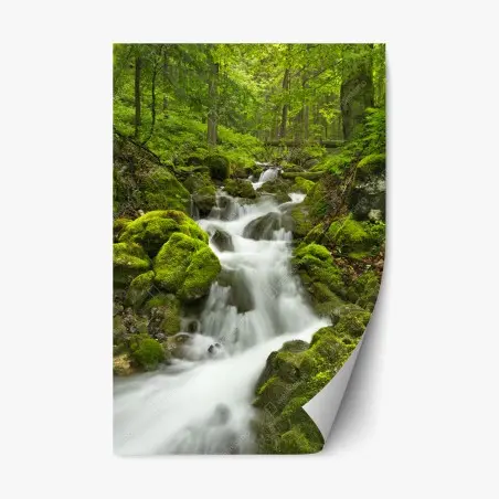 Sticker repositionnable cascade féerique de Slovenský Raj – Wallnifity®