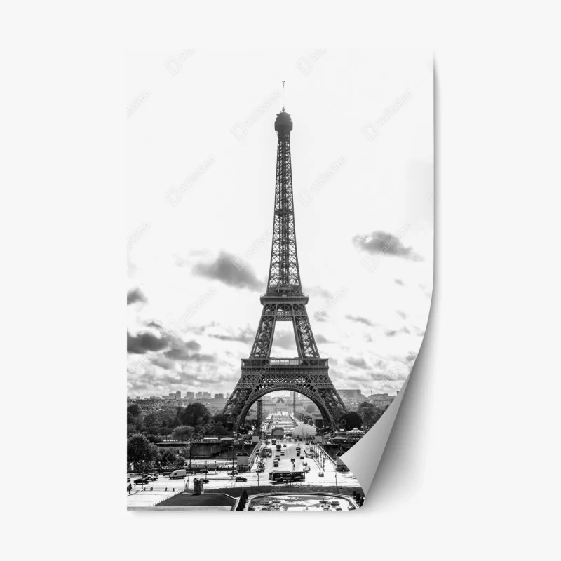 Sticker repositionnable silhouette monochrome de la Tour Eiffel – Wallnifity® Sticker repositionnable silhouette monochrome de la Tour Eiffel – Wallnifity®