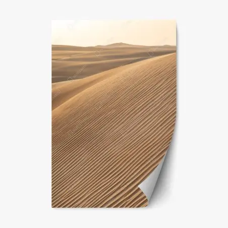 Sticker repositionnable vagues de sable dorées – Wallnifity®