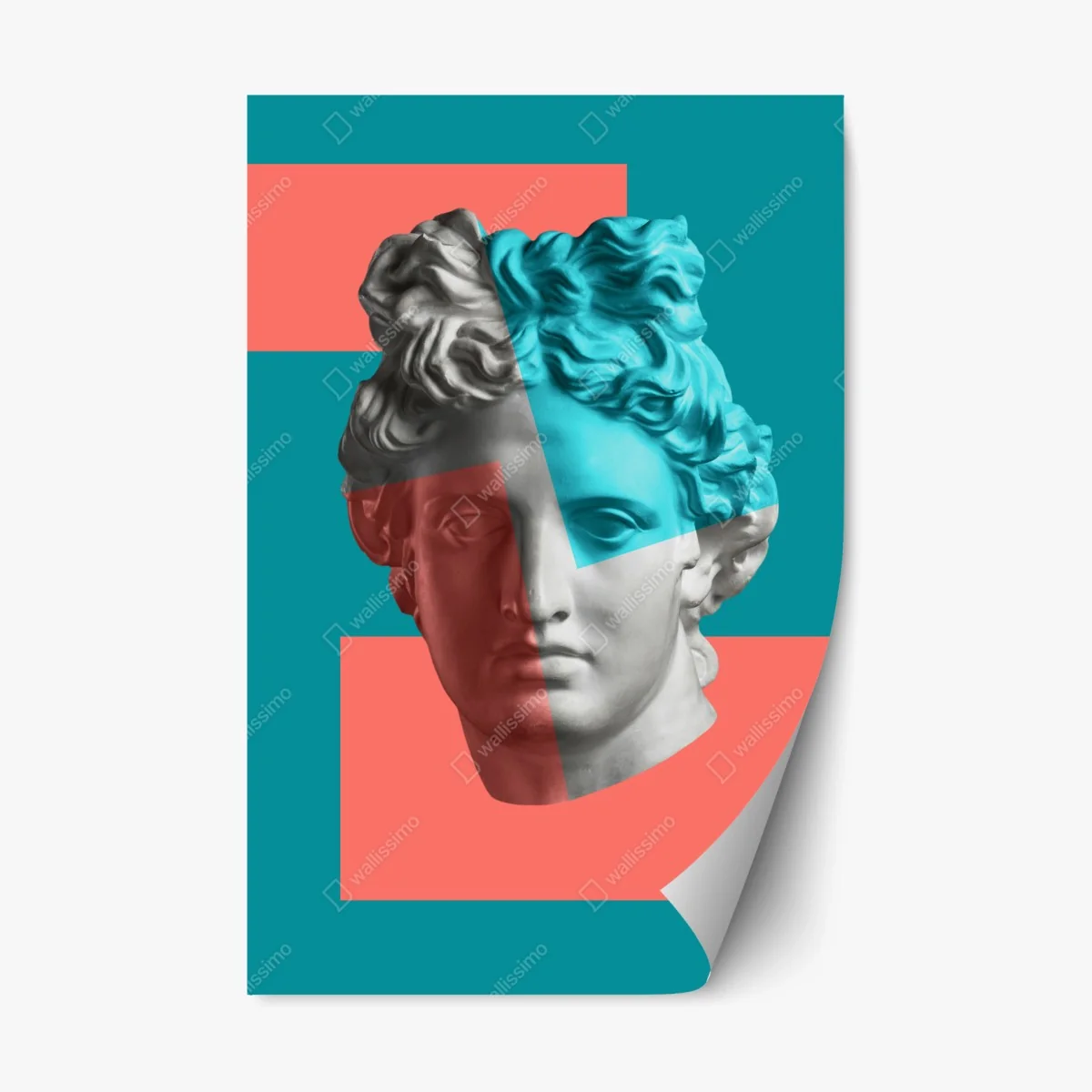 Sticker repositionnable buste antique revisité en pop art – Wallnifity® Sticker repositionnable buste antique revisité en pop art – Wallnifity®