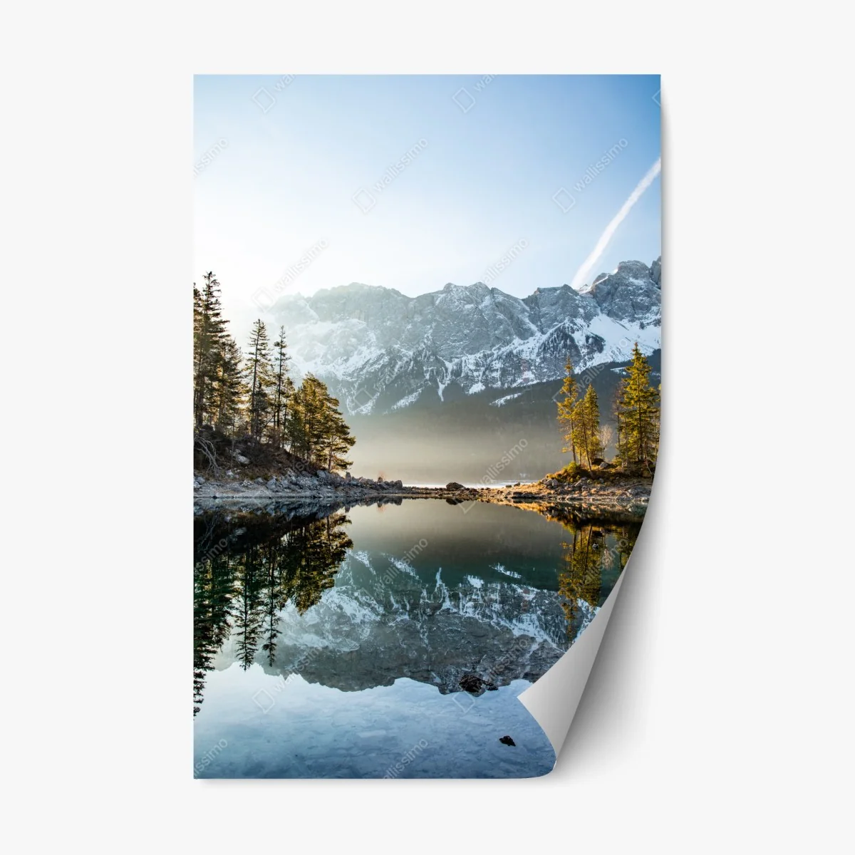 Sticker repositionnable reflet alpin au lever du soleil – Wallnifity® Sticker repositionnable reflet alpin au lever du soleil – Wallnifity®