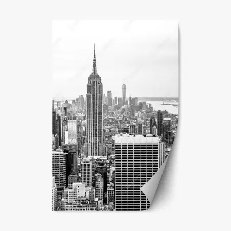 Sticker repositionnable horizon de New York dominé par l'Empire State Building – Wallnifity®