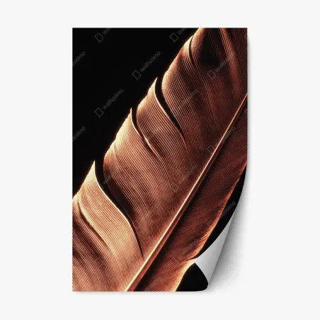 Sticker repositionnable plume délicate en contre-jour – Wallnifity®