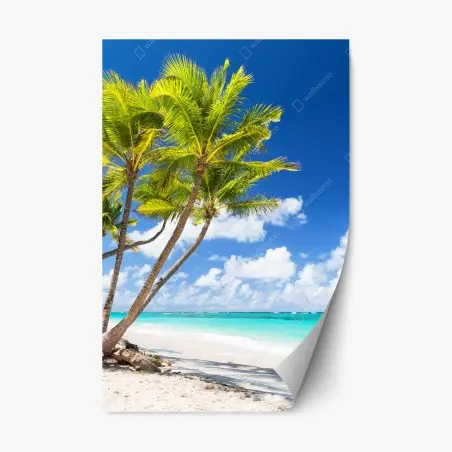 Sticker repositionnable paradis tropical à Punta Cana – Wallnifity®