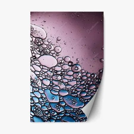 Sticker repositionnable danse de bulles violettes et bleues – Wallnifity®