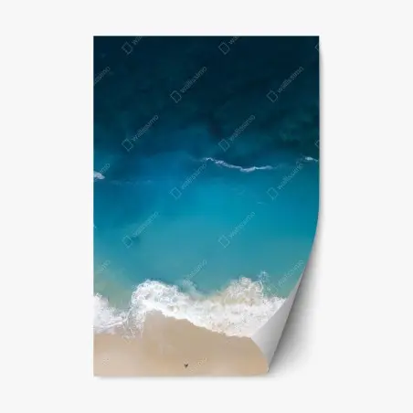 Sticker repositionnable vue aérienne paradisiaque de Nusa Penida – Wallnifity®
