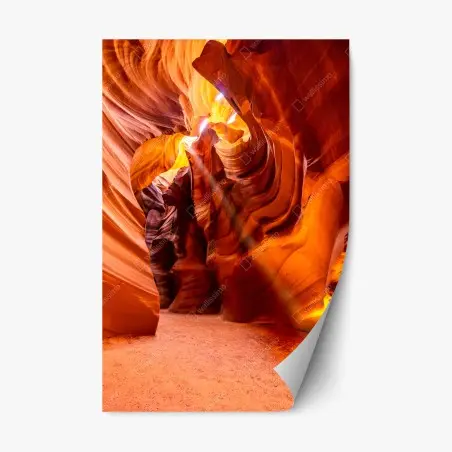 Sticker repositionnable canyon sculpté par la lumière d'Upper Antelope Canyon, Arizona – Wallnifity®