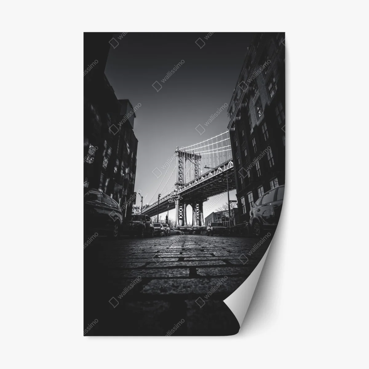 Sticker repositionnable vue urbaine du pont Manhattan depuis Dumbo – Wallnifity® Sticker repositionnable vue urbaine du pont Manhattan depuis Dumbo – Wallnifity®