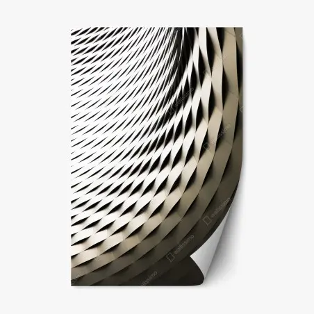 Sticker repositionnable motif architectural ondulé et monochrome – Wallnifity®