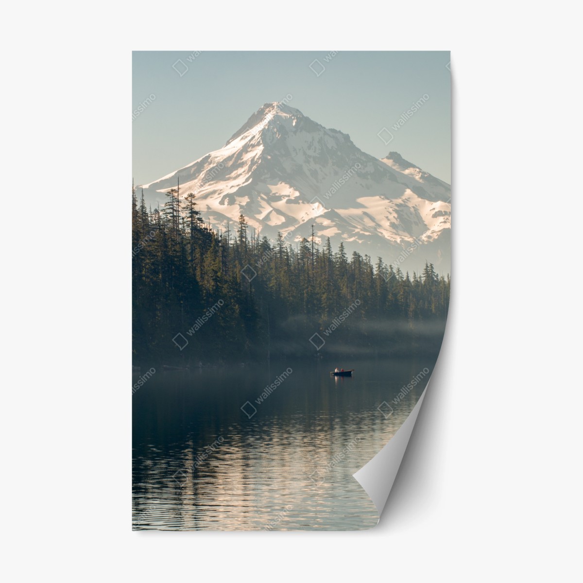 Sticker repositionnable sérénité au lac alpin – Wallnifity®