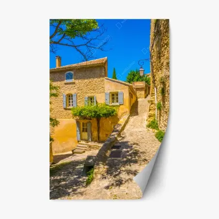 Sticker repositionnable ruelle provençale ensoleillée – Wallnifity®