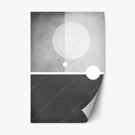 Sticker repositionnable cercle minimal sur fond texturé – Wallnifity®