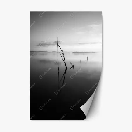 Sticker repositionnable silence au bord du lac – Wallnifity®