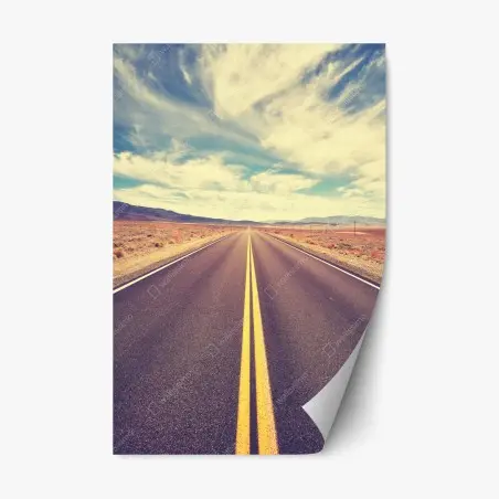 Sticker repositionnable route infinie vers Death Valley – Wallnifity®