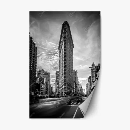 Sticker repositionnable perspective urbaine: Flatiron de New York – Wallnifity®