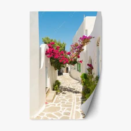 Sticker repositionnable allée fleurie sous le soleil – Wallnifity®