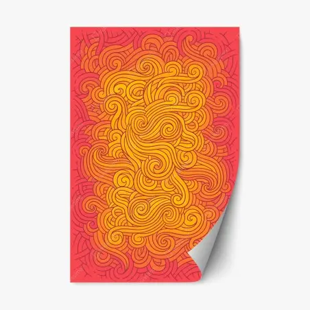 Sticker repositionnable tourbillons solaires chaleureux – Wallnifity®
