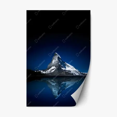 Sticker repositionnable reflet nocturne du Cervin – Wallnifity®