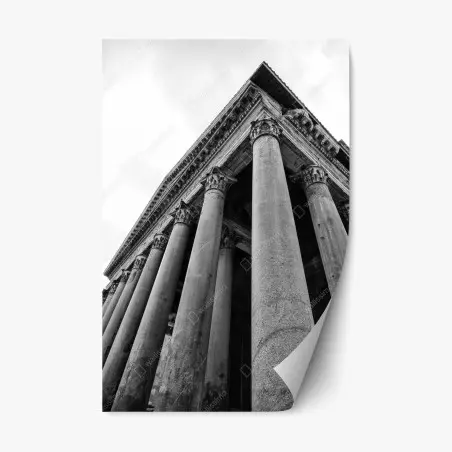 Sticker repositionnable vue monumentale du Panthéon de Rome en colonnes – Wallnifity®