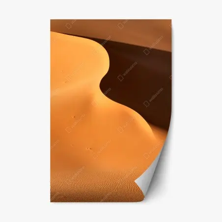 Sticker repositionnable vagues de sable doré, courbes du désert minimalistes – Wallnifity®
