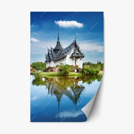 Sticker repositionnable reflet majestueux de Sanphet Prasat à Bangkok – Wallnifity®