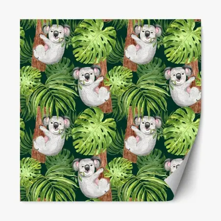 Sticker repositionnable rêve tropical de koalas – Wallnifity®