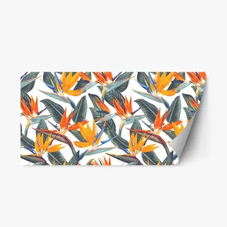 Sticker repositionnable motif oiseau de paradis aux couleurs vives – Wallnifity®