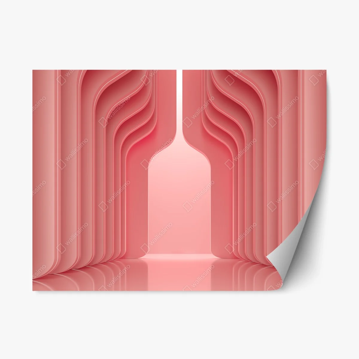 Sticker repositionnable élégance corail minimaliste – Wallnifity® Sticker repositionnable élégance corail minimaliste – Wallnifity®