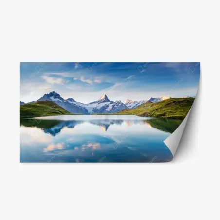 Sticker repositionnable reflet alpin à Bachalpsee – Wallnifity®